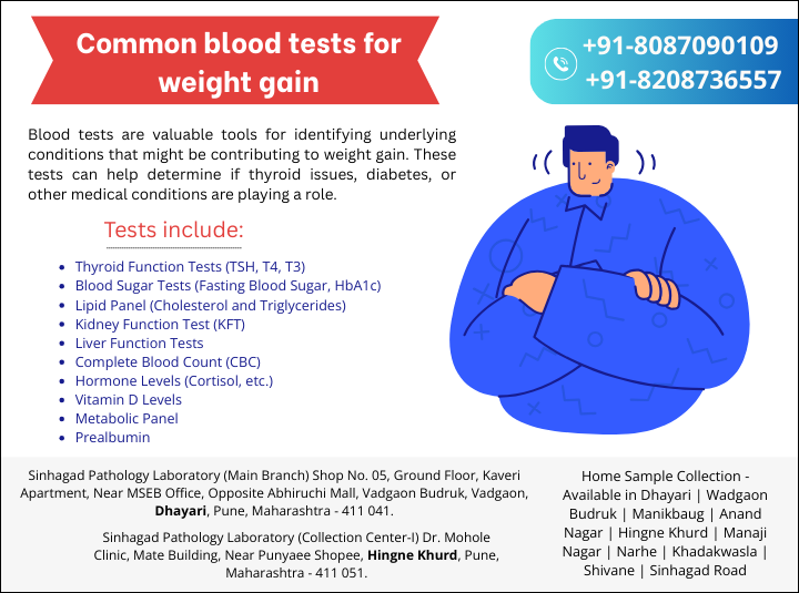 Common blood tests for weight gain